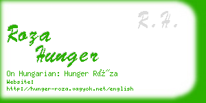 roza hunger business card